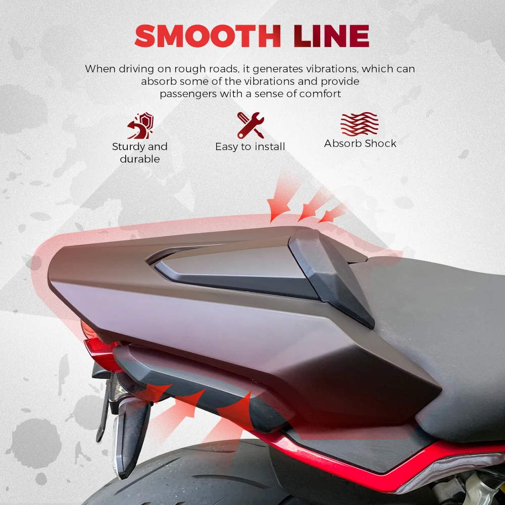 Чехол для заднего сиденья для Honda CBR650R CB650R 2019-2023, Обтекатели для заднего пассажирского мотоцикла, ковшового сиденья cb 650r cbr 650r,