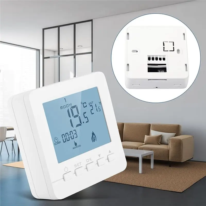AY14 -Smart Temperature Controller Gas Fireplace Thermostat Fireplace Thermostat Programmable Digital LCD Display Thermostat