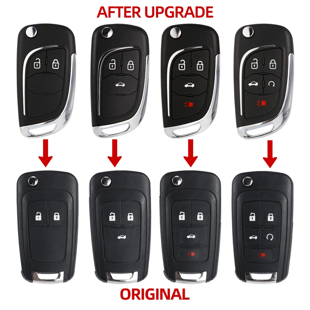 Modified Flip Remote Car Key Shell For Opel Vauxhall Insignia Astra H Vectra Mokka For Chevrolet Lova Aveo Epica Cruze Buick