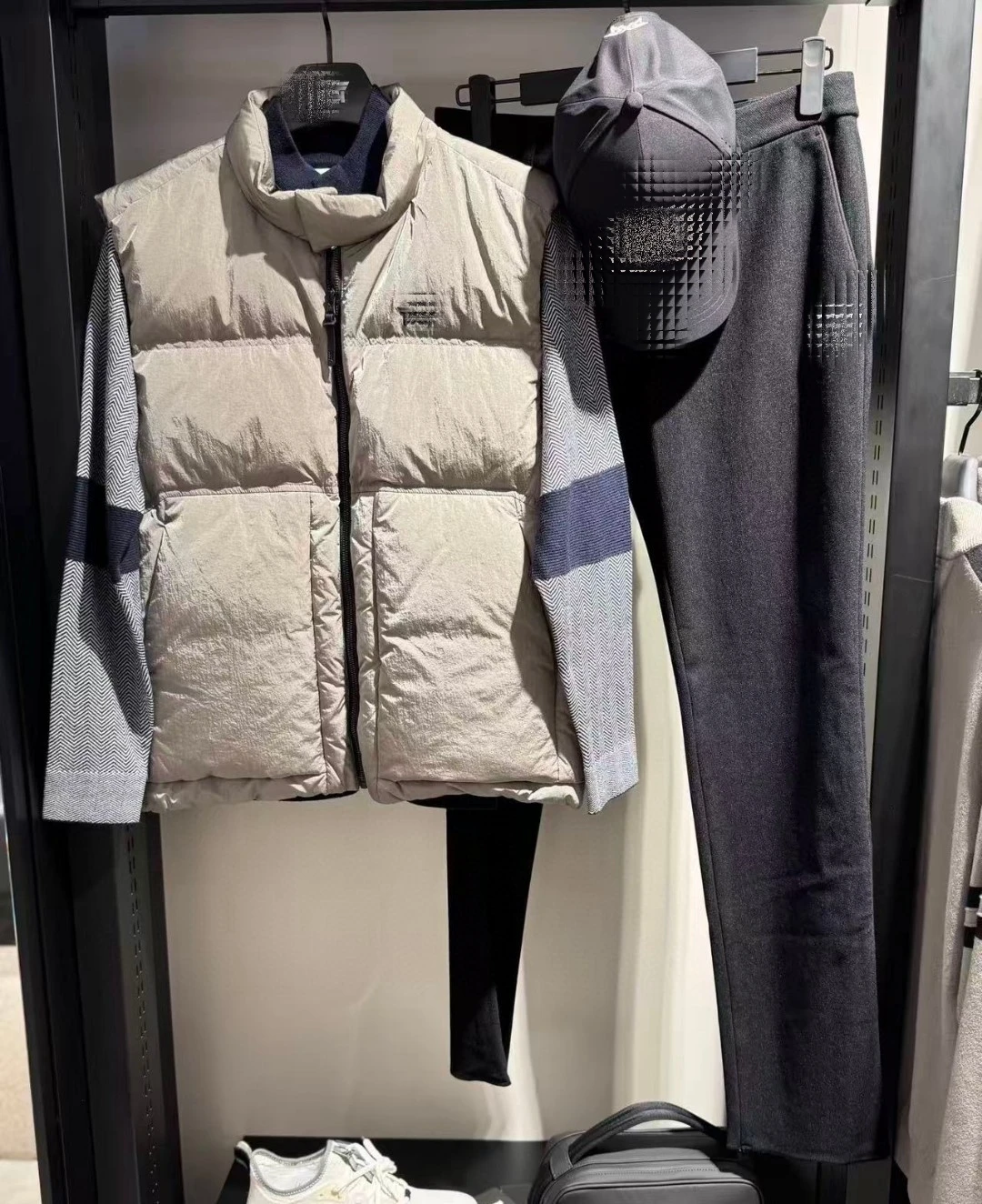 Minimalist Versatile Stand-Collar Down Vest Golf Apparel Men's Warm Sports Golf Baseball Jacket