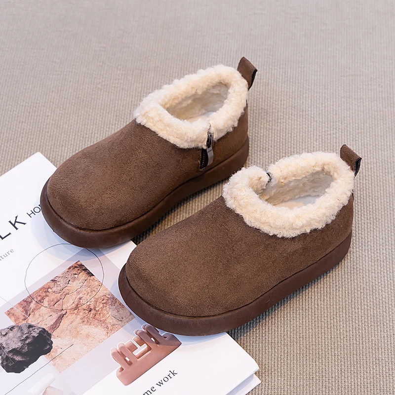 

Children's Fashion Warm Plush Cotton Shoes 2025 Winter Girls' Comfortable and Versatile Multi functional Plush Casual Shoes