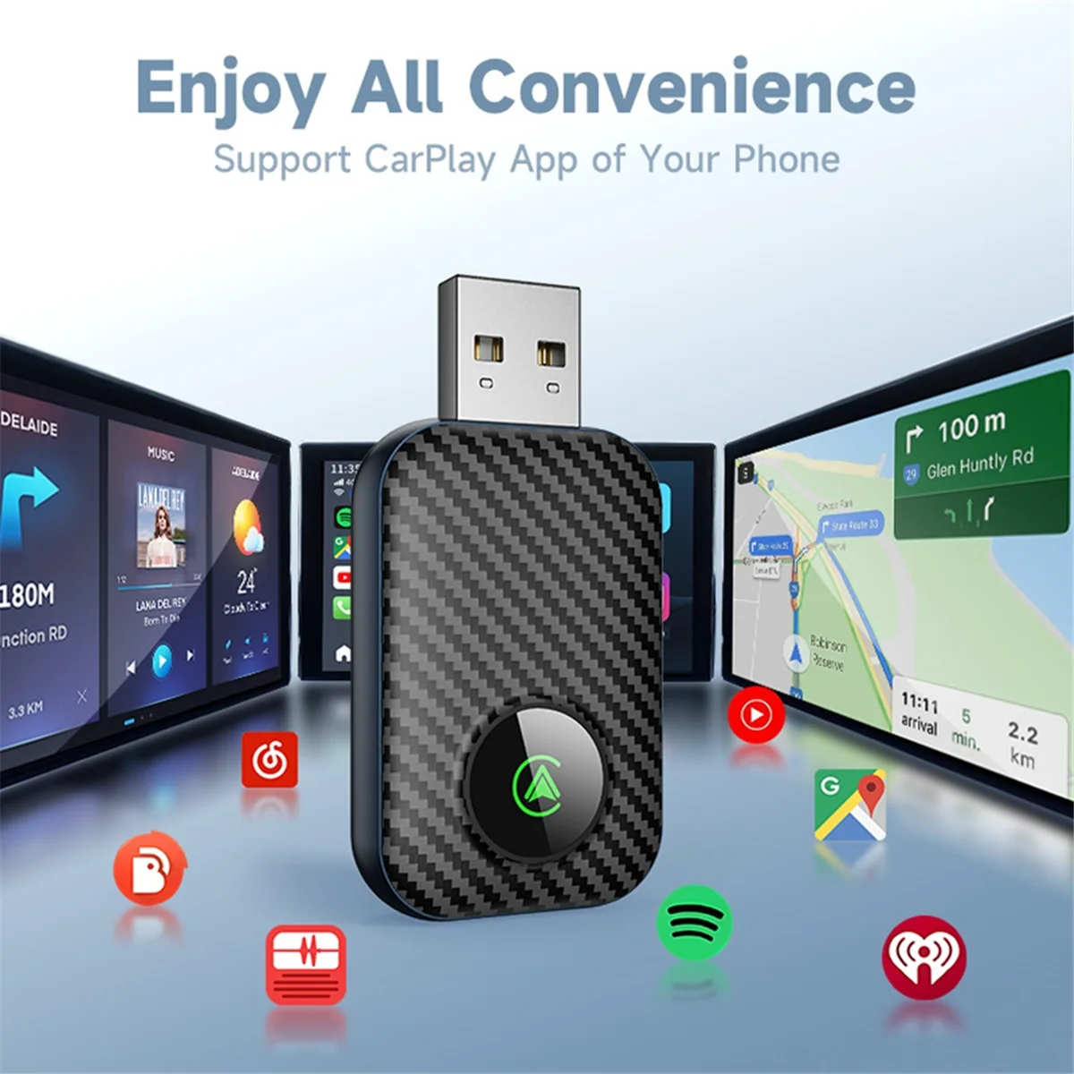 

Carplay Wired to Wireless Box Android Auto Car Machine Interconnection Box Carplay Adapter