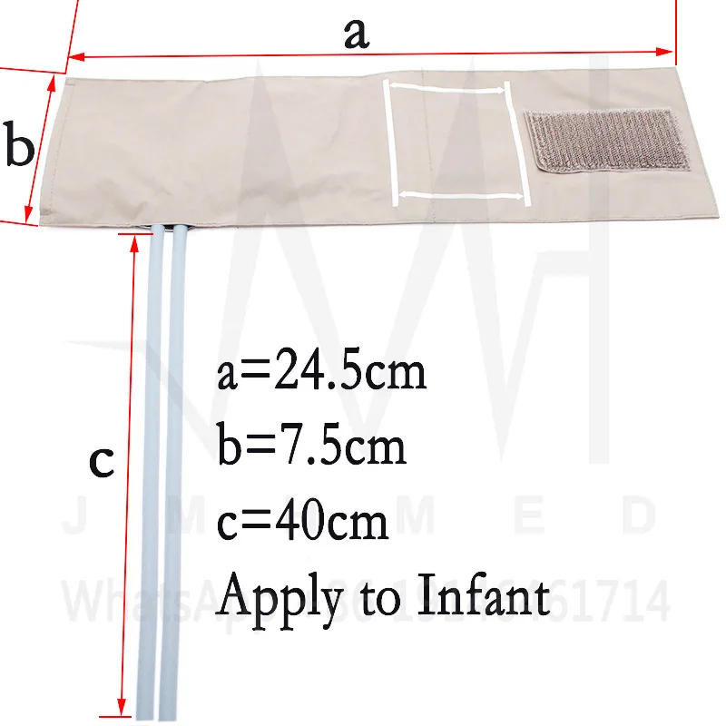 5PCS Dual Tube Reusable PU Blood Pressure Cuff M1571A,For Infant 10-15cm Arm 40cm Nihon Khden/GE Datex/Dixtal NIBP Monitor.