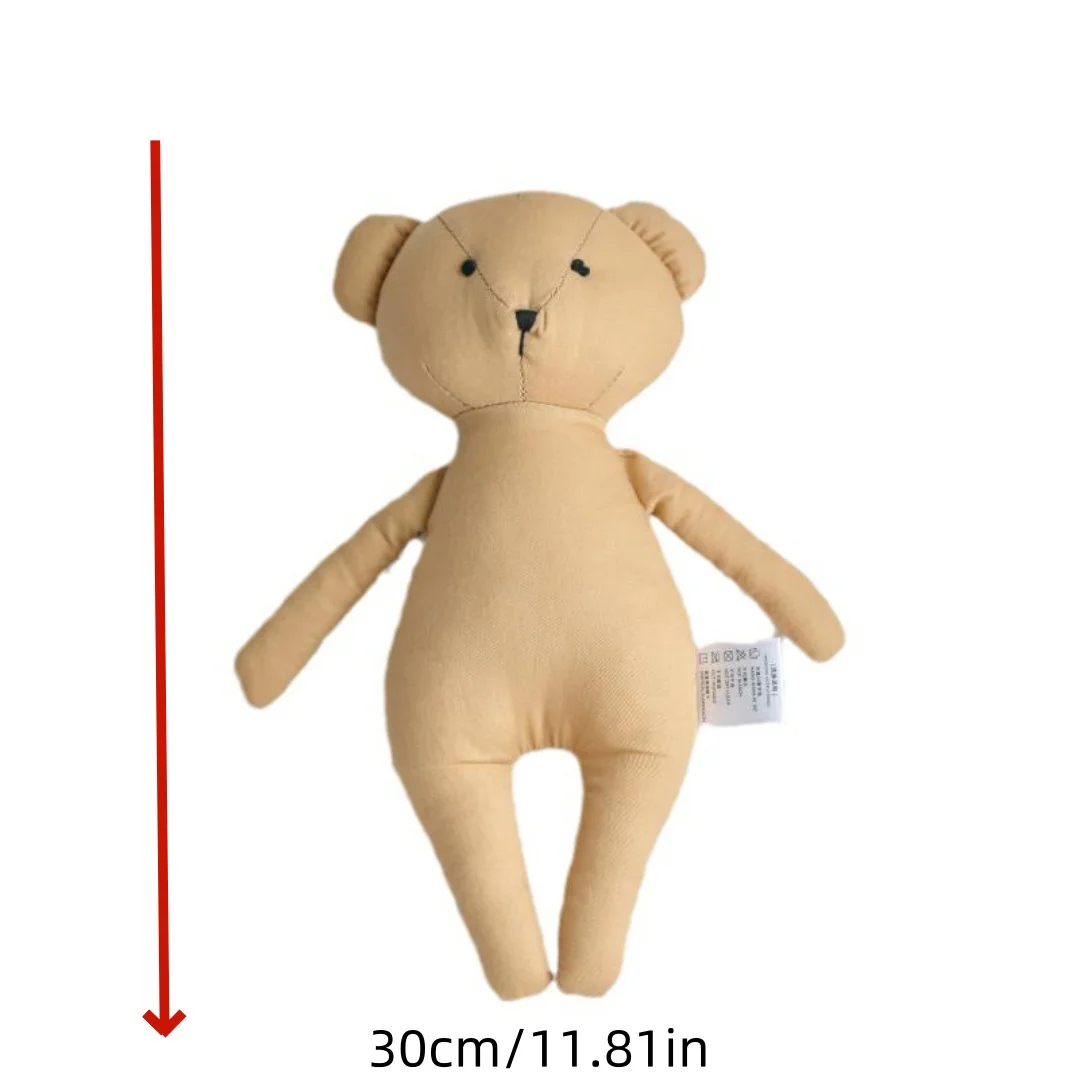 1 szt. 30cm/11.81 cala Dziecięca Lalka Niedźwiedź Uspokajająca Artefakt do Spania dla Niemowląt Śliczna Lalka z Materiału Królik Prezent Urodzinowy