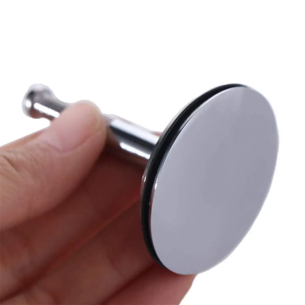 

Water Stopper Silver Bathtub Drain Stopper 43mm Round Sink Floor Drain Plug Durable Convenient Sink Waste Pop-Up Plug Laundry