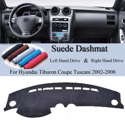 Hysturtiburonクーペtuscani 2002 2003-2007用スエードレザーダッシュボードダッシュボードマット,ダッシュボードパッド,カーアクセサリー