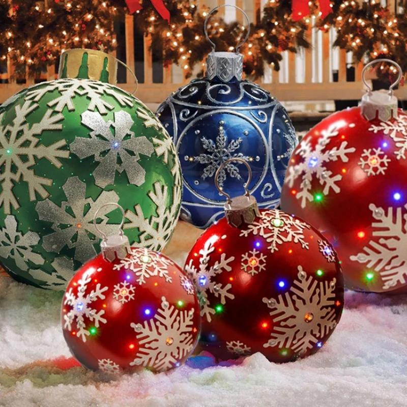PVC Inflatable Toys Christmas Decorative Balls for Yard Atmosphere Christmas Decorations Balloons