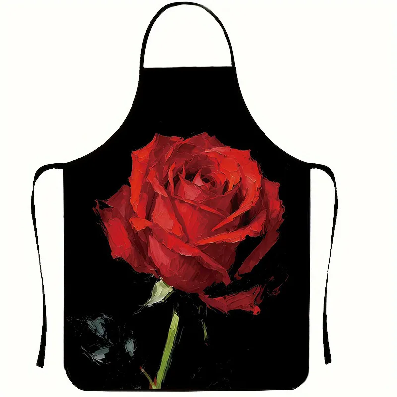 

New Love Printed Kitchen Apron, Oil Resistant and Stainproof Waterproof Apron, Valentine's Day Series Hoodie Kitchen Accessories