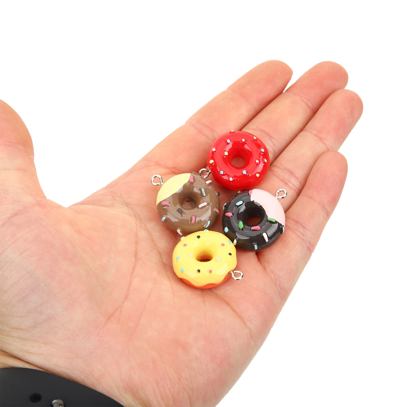 

20 Pcs Donut Keychain Keyrings Cute Keychains Pendant Child Nurse Accessories