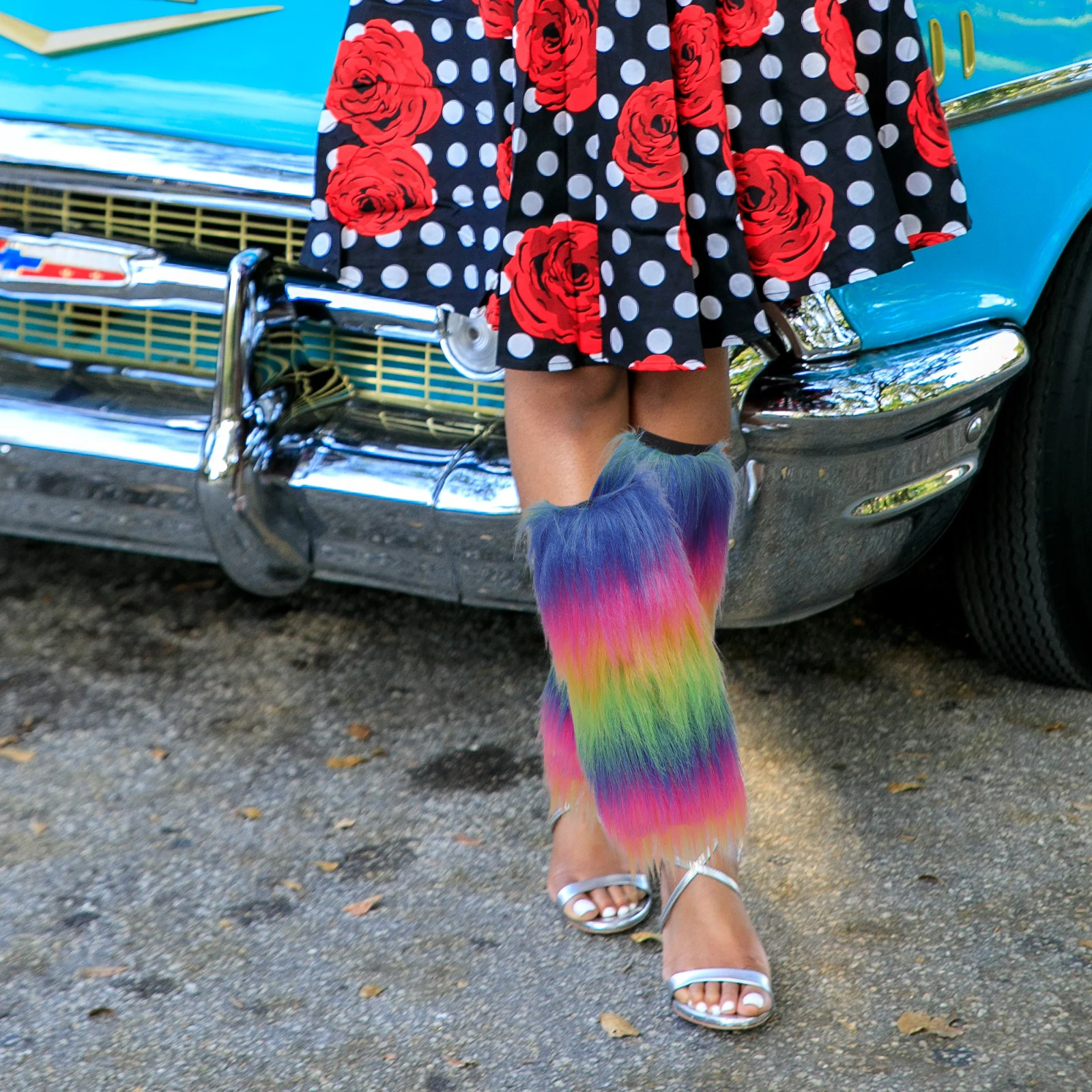 

Hairy Legs Sleeves Long Leg Warmers Seven Color Fuzzy Cover Stage Prop Cosplay Costume Carnival Party Women Child Socks