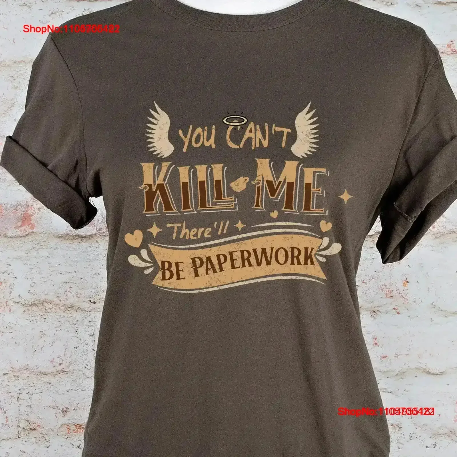 Aziraphale T Shirt Good Omens Comic Con Fandom There'll be paper work vintage Washed Slightly Comfortable Stylish streetwear
