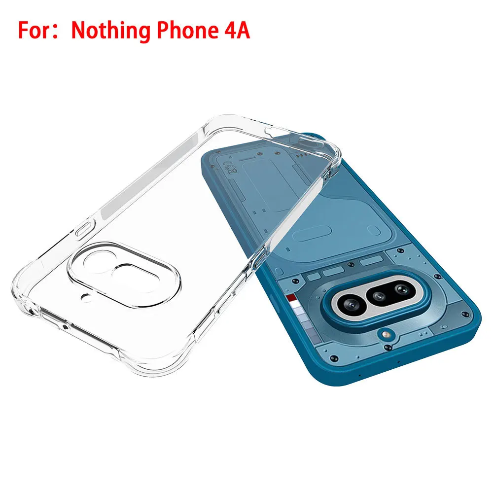 EUCAGR Für Nothing Phone 4A Pro Hülle Silikon Soft Phone Case Für Nothing Phone4APro Airbag Transparente Schutzhülle