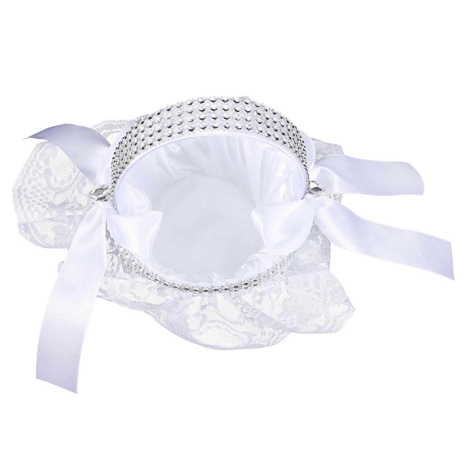 

Flower Girl Handheld Basket Wedding Ceremony Decor Romantic Tulip Scatter Petals Flowers Candies Gifts Plastic Cloth Material
