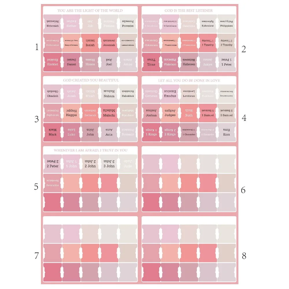 

120PCS Multi-Color Boho Bible Tabs Laminated Colorful Laminated Bible Tabs Self Adhesive Easy Navigation Colorful Index Tabs