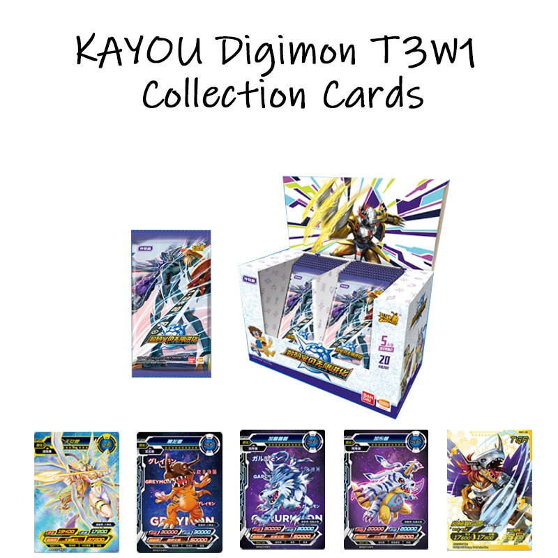 KAYOU Digimon Infinite Evolution Legendary Edition Tier3 Wave1 Collection Cards - Holo Rare SP/UR Anime Cards Christmas Gift