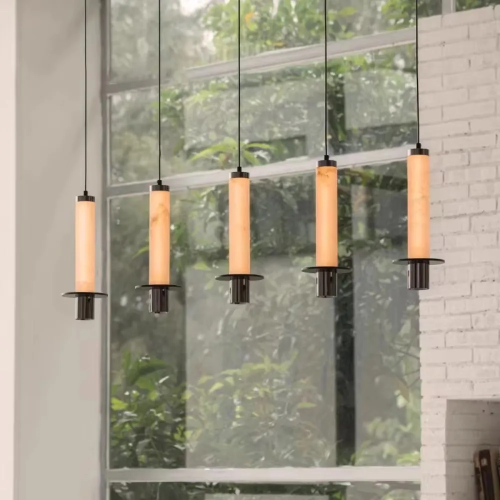 Aluminum pendant light, adjustable height, intelligent LED light, suitable for bedrooms and living rooms