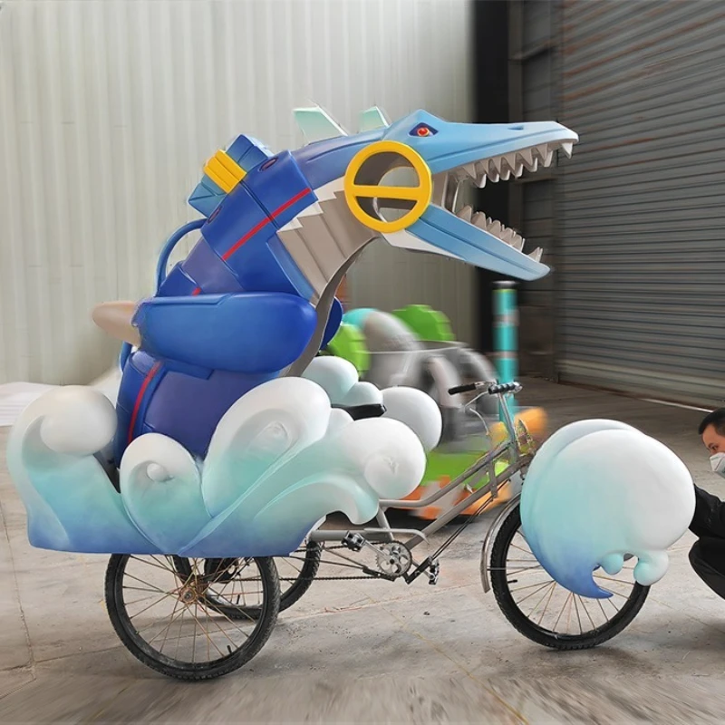 Theme park life-size animated dinosaur model amusement park shows high simulation rides