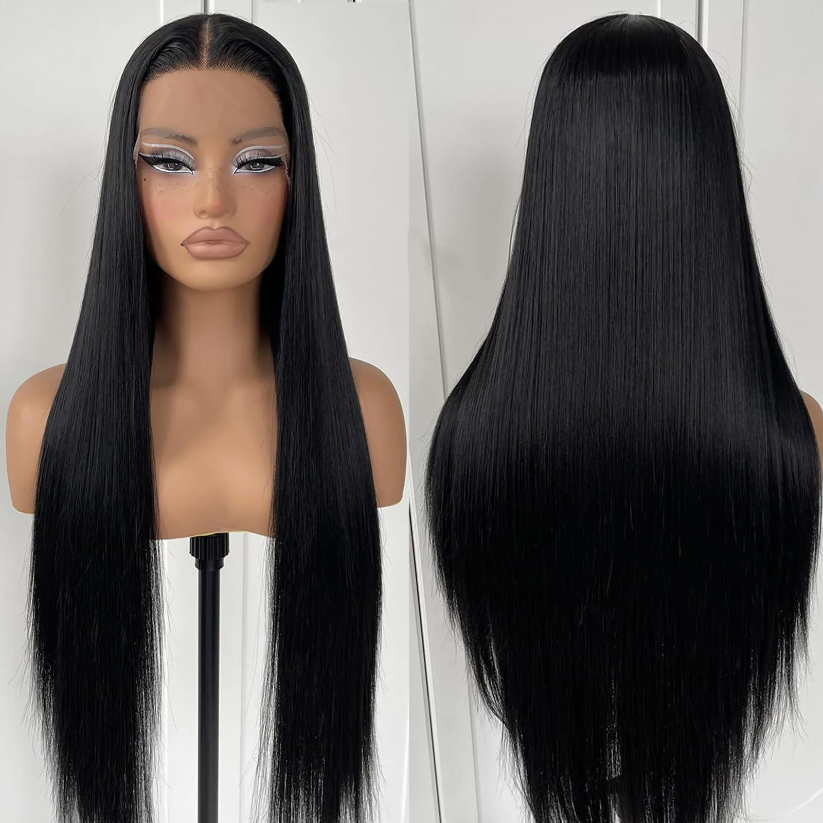 

20 42 Inch 13x4 13x6 HD Transparent Bone Straight Lace Front Wigs 220 Density 360 Full Lace Brazilian Human Hair Wigs For Women