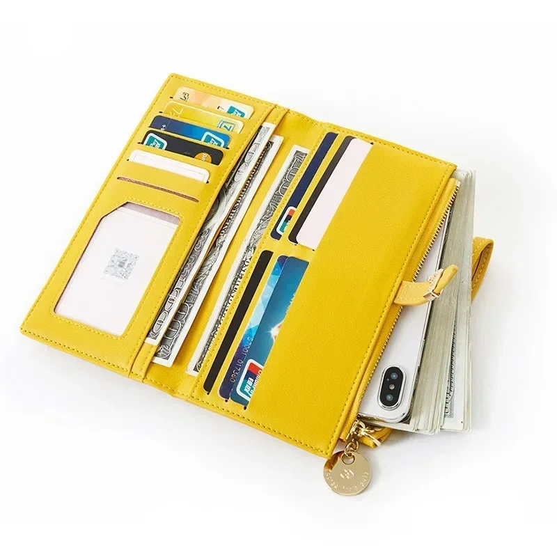 Women PU Leather Wallets Female Long Hasp Purses Large Capacity Money Bag Phone Pocket Multifunction Clutch Coin Card Holder