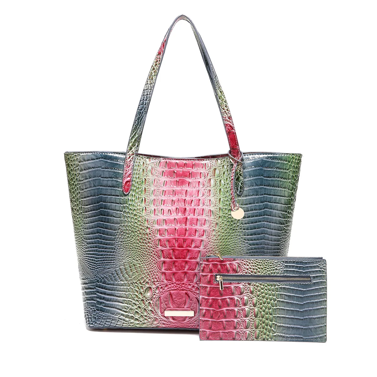 

New in Crocodile Pattern Women's Bag Luxury Handbag One Shoulder Diagonal Straddle Bag Real Leather Bag Luxury Women's Handbag