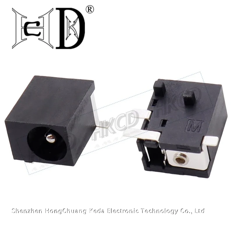 5PCs DC-044E Tripod DC seat, DC power socket female seat, connector 2.0 pin all copper, with fixed column