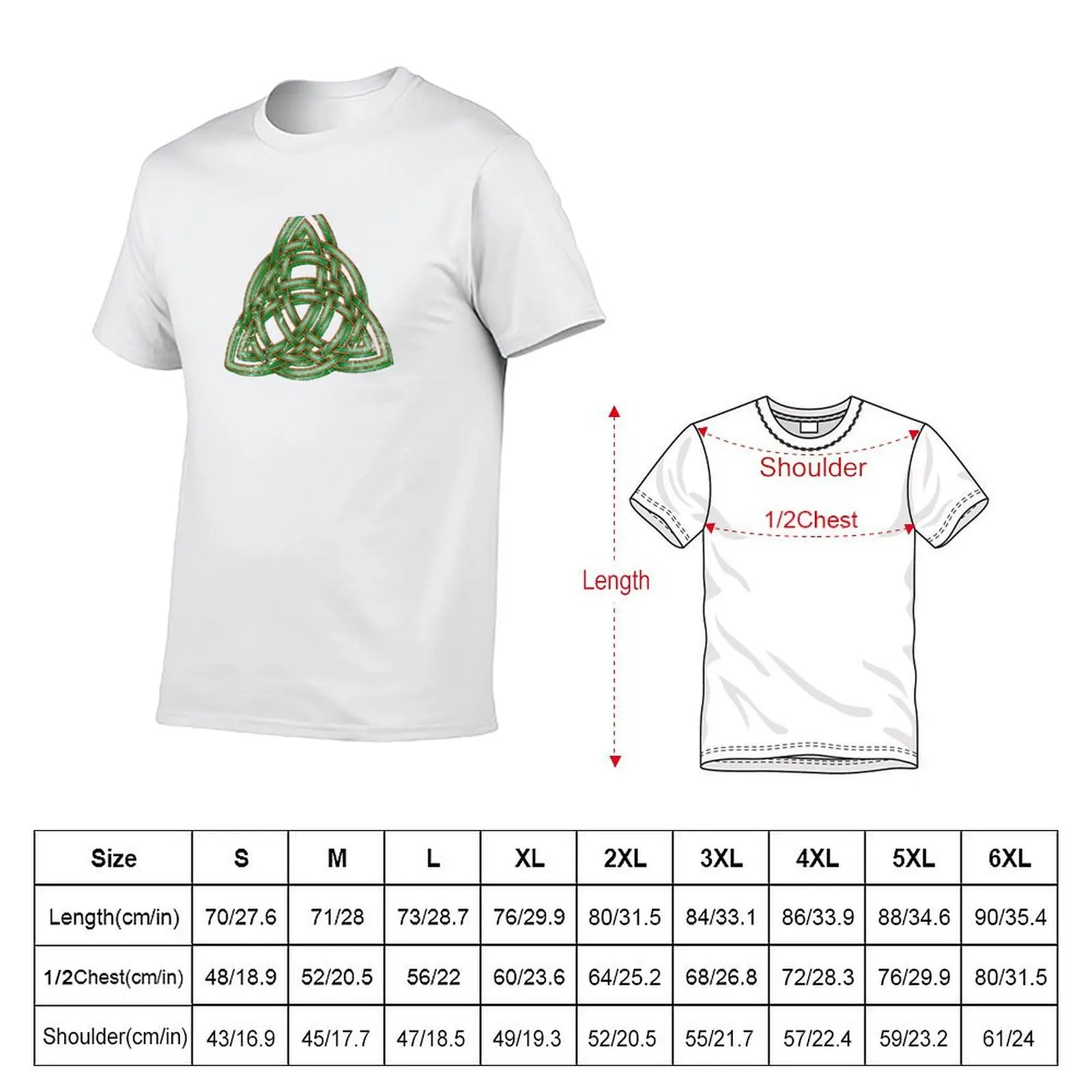 Emerald Green Irish Celtic Trinity Knot Distressed T-Shirt funny t shirts man t shirts for man cotton T-Shirt