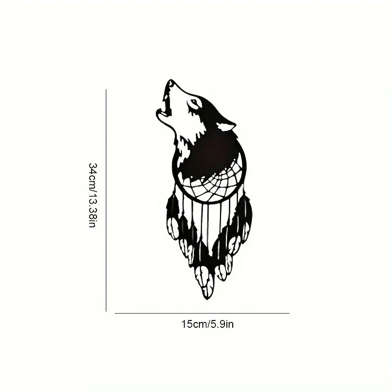 

CIFBUY Decoration 1pc Iron Craft Creative New Wall Art Wolf Head Decoration Pendant Home Decoration Ornament Bedroom Crafts Bedr
