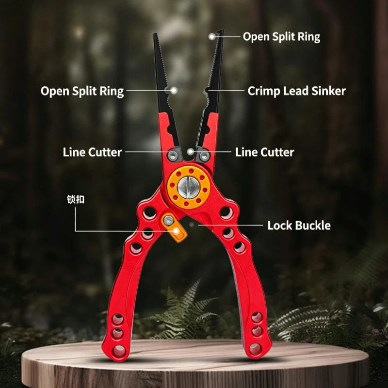 Multifunctional Antirust Hand Pliers Aluminum Alloy Portable Multi‑Purpose Tool with Locking Buckle Seawater Corrosion Resistant