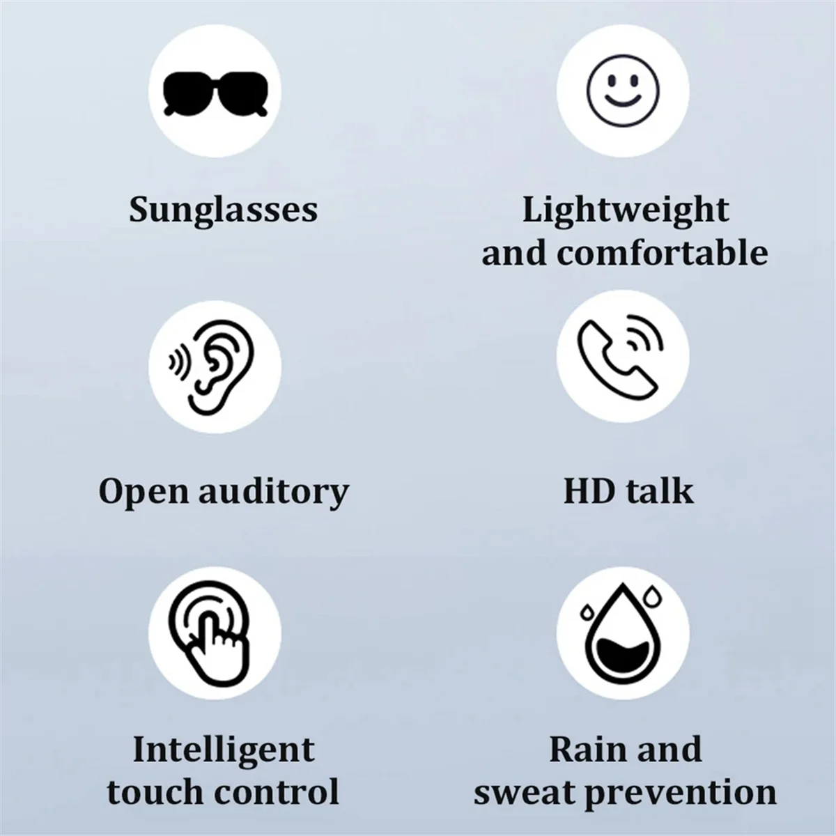 سماعة بلوتوث الذكية نظارات XG88pro سماعات بلوتوث الذكية مكالمة صوتية بدون استخدام اليدين