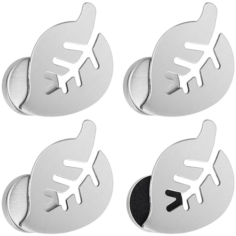 4pcs Magnetic Tablecloth Clips Stainless Steel Magnetic Shower Curtain Weights Fridge Tablecloth Magnet Buckle Flower Decoration