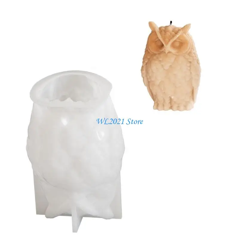 

G5GC Silicone Molds Making Moulds Silicone Craft Moulds Owl Ornament Moulds Silicone Texture for Candle Making