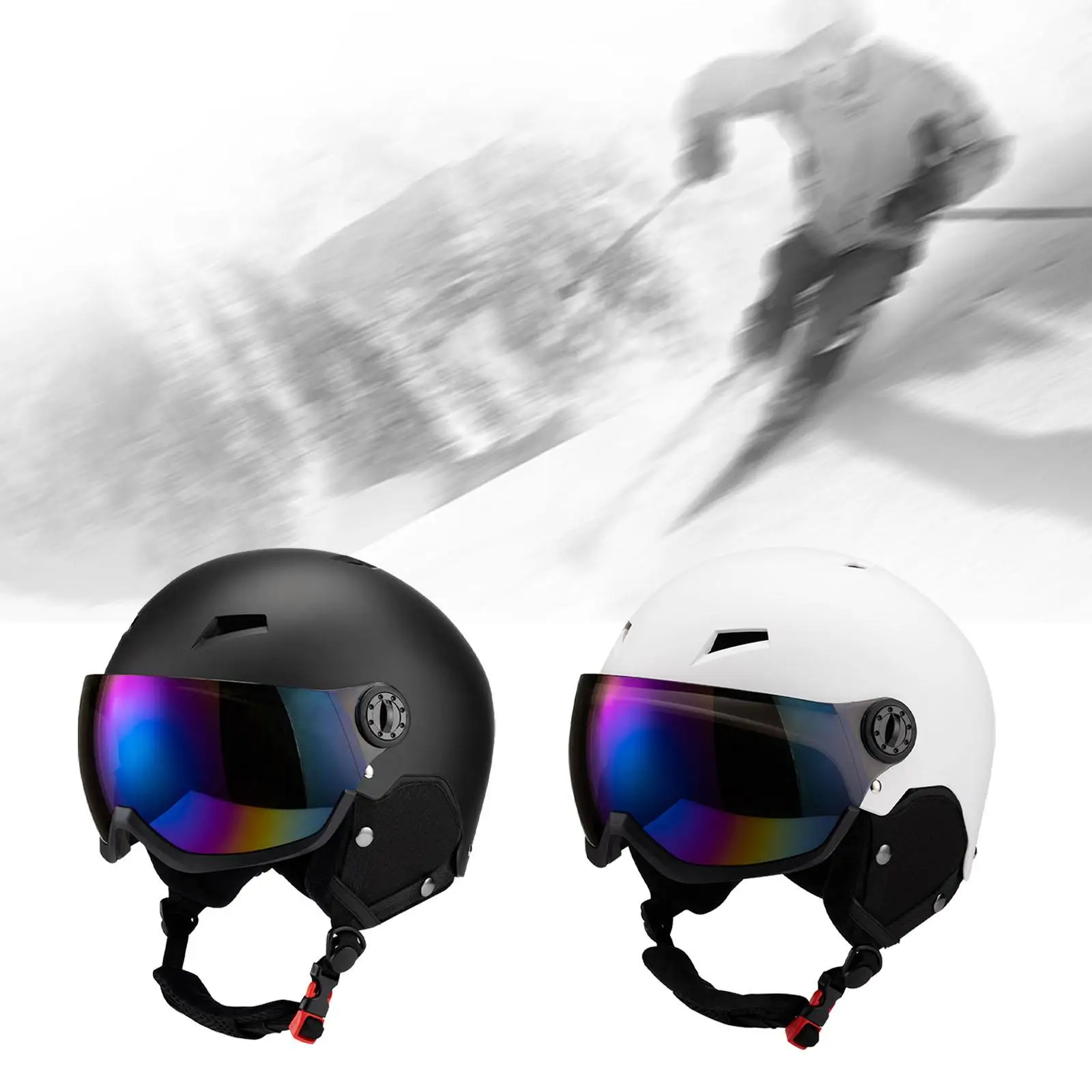 

Сноубордический шлем с очками, защитное снаряжение для катания на лыжах, ветрозащитные очки для зимних видов спорта на открытом воздухе