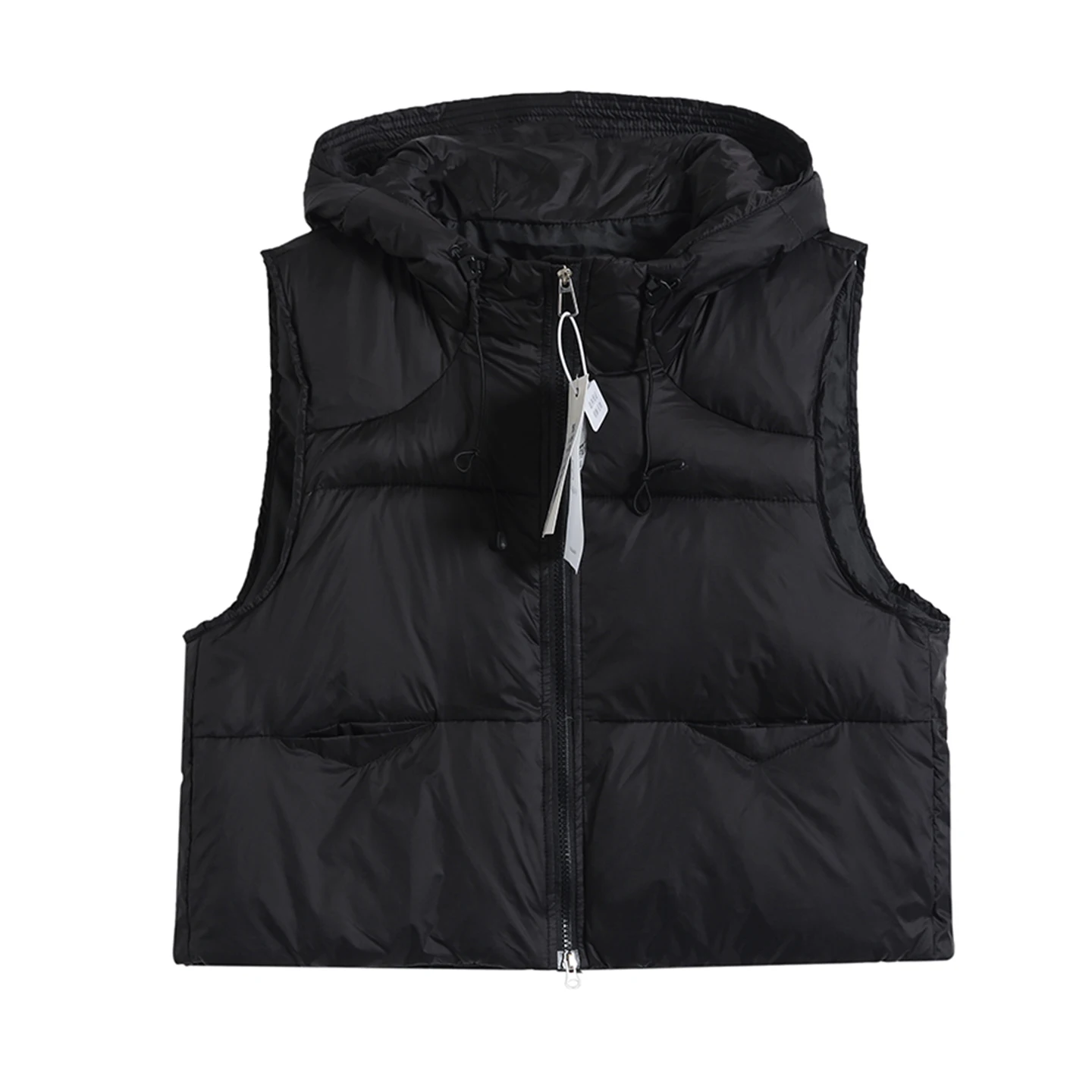 المرأة عادية أسفل سترة الدفء مبطن Jaet ort Sle الأبيض دو ريشة oulder وسادة معطف محبوك نسيج البوليستر #4