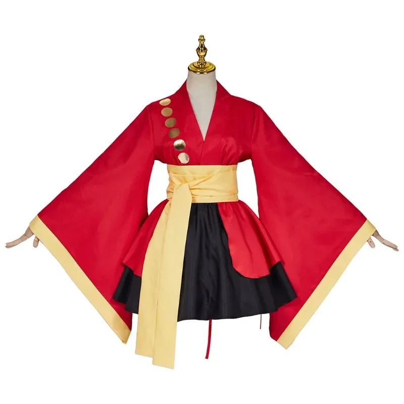 

Roronoa Cosplay Costume Anime Christmas Outfits One Red Kimono Piece Robe Cloak Belt Full Suit Outfit for Woman Men