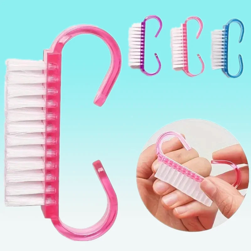 

5pcs Set Acrylic Nail Brush Cleaning Scrub Crevices Sheep Horns Remove Dust Tool for Kitchen Pet Nails Shop Shoes Fruits