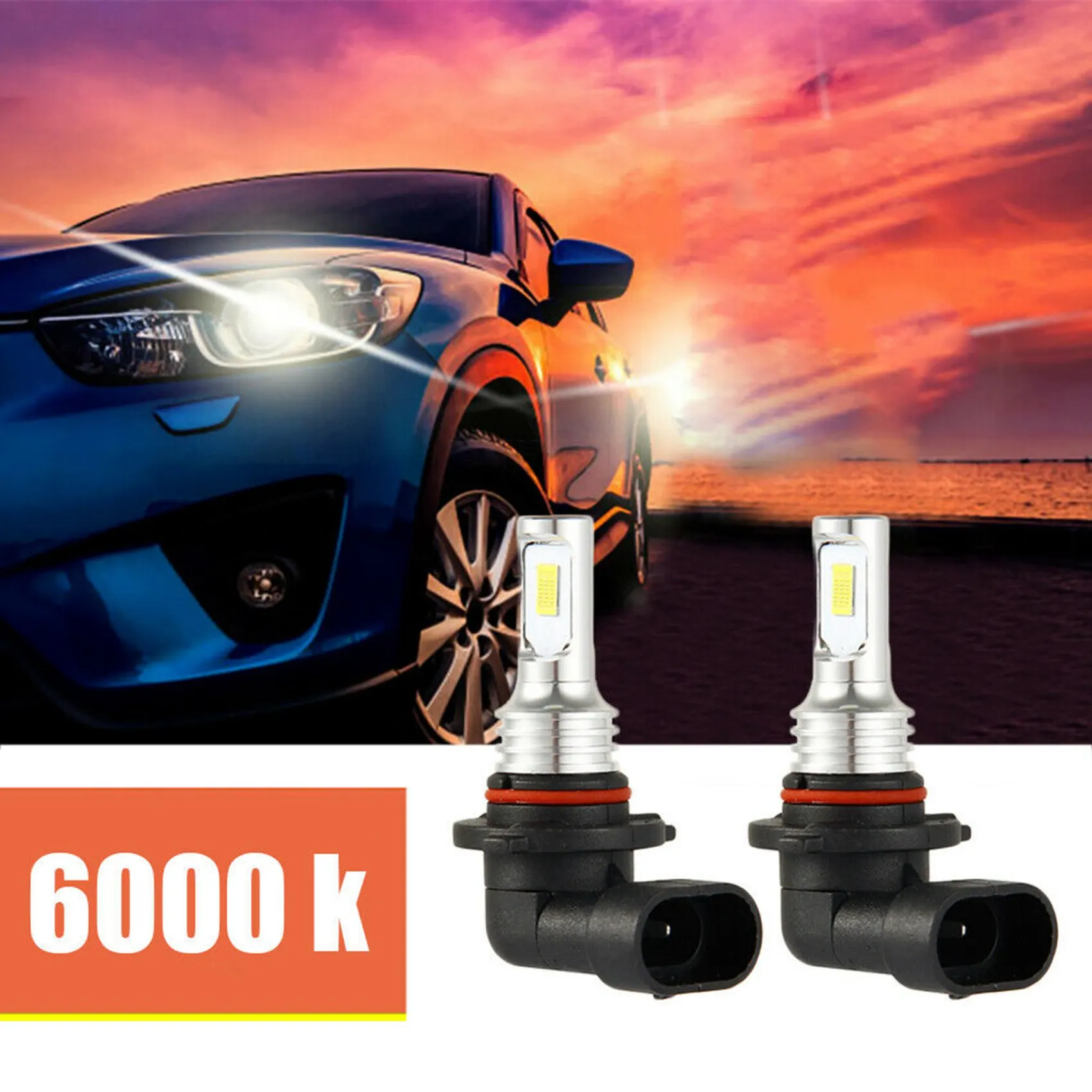 Stablize 6X 9005 HB3 LED Headlight Bulbs Kit High- 35W 4000LM 6000K White High Power