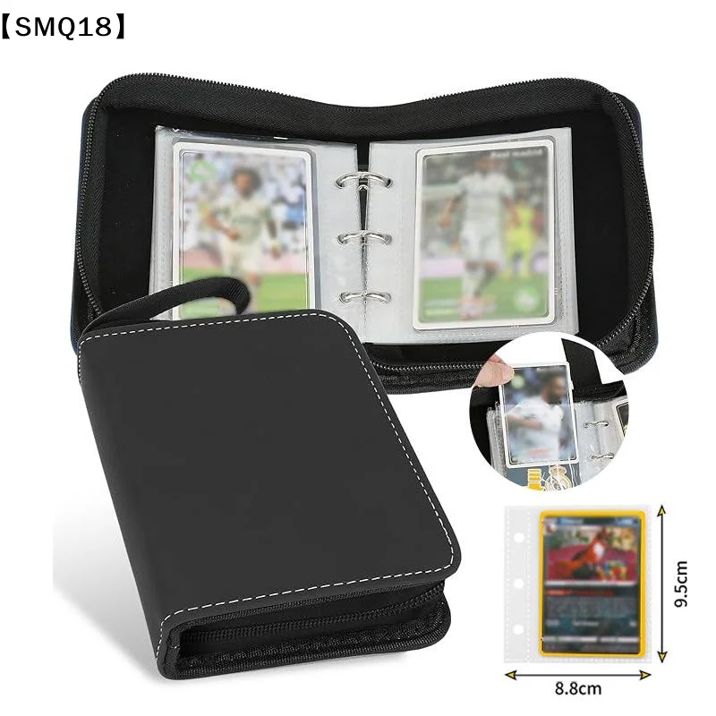 Waterproof PU Leather Side Load Zipper Card Binder 80 Slots Trading Card Album Ideal For TCG, Game/Sport Cards【SMQ】