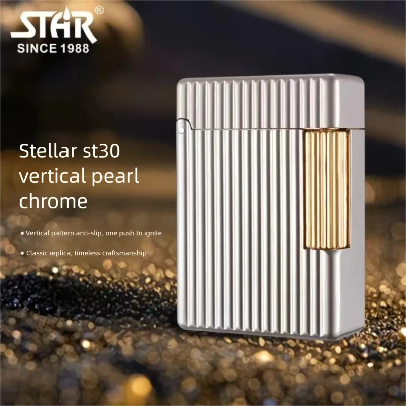 

ST3 Side-sliding Metal Kerosine Lighter, Suitcase Design Style, Portable and Simple Suitable for Collection, Gift Wholesale