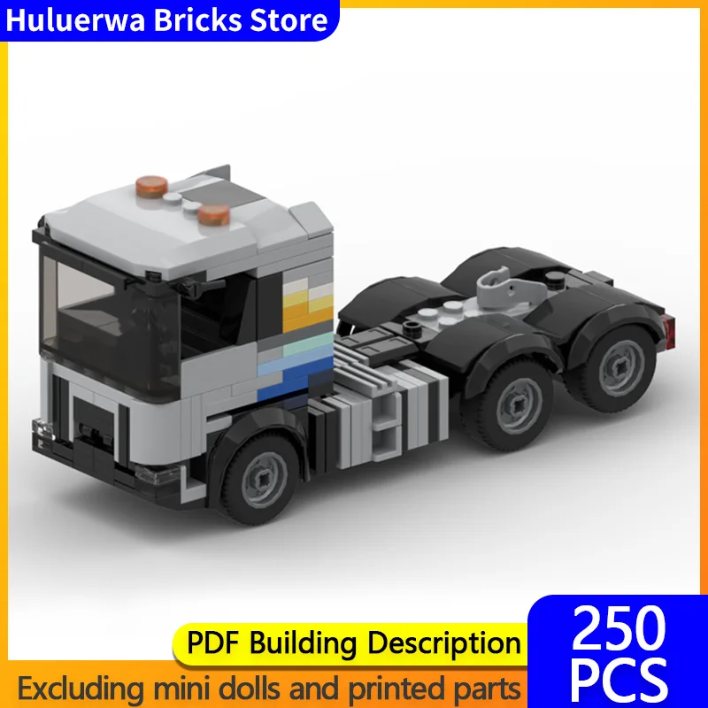 

Модель городской автомобиль MOC, строительные кирпичи, полуприцеп, тягач, модульная технология, детские праздничные подарки, сборные игрушки, костюм