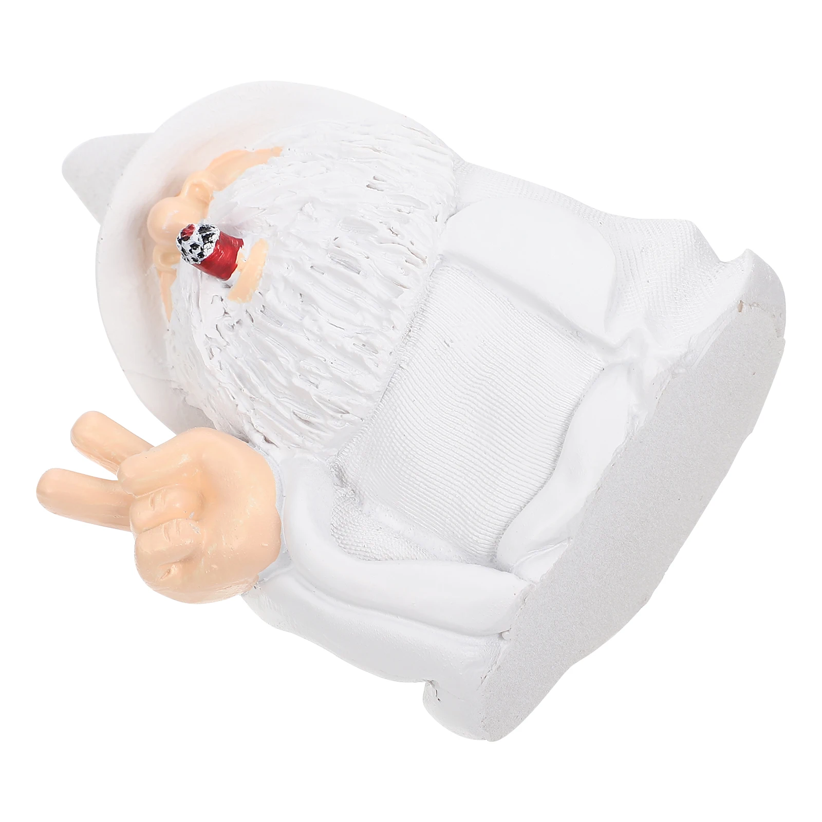 

Funny Resin White Resin White Beard Gnome Beard Decor Outdoor Yeah Gesture Gnome Garden Lawn Christmas Durable Lifelike