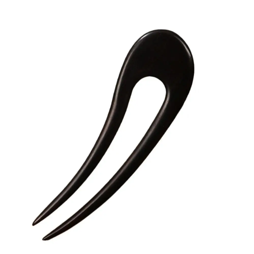 

Headwear U Shaped Wooden Hair Sticks Retro Chinese Style Wood Hairpins and Clips Vintage Exquisite Hair Forks Female