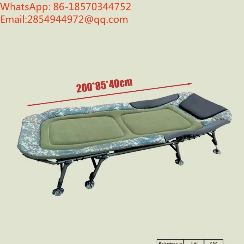European-style All-terrain Foldable Military Bed, Adjustable Height, Extra-large Nap Outdoor Bed, Factory Direct Sale
