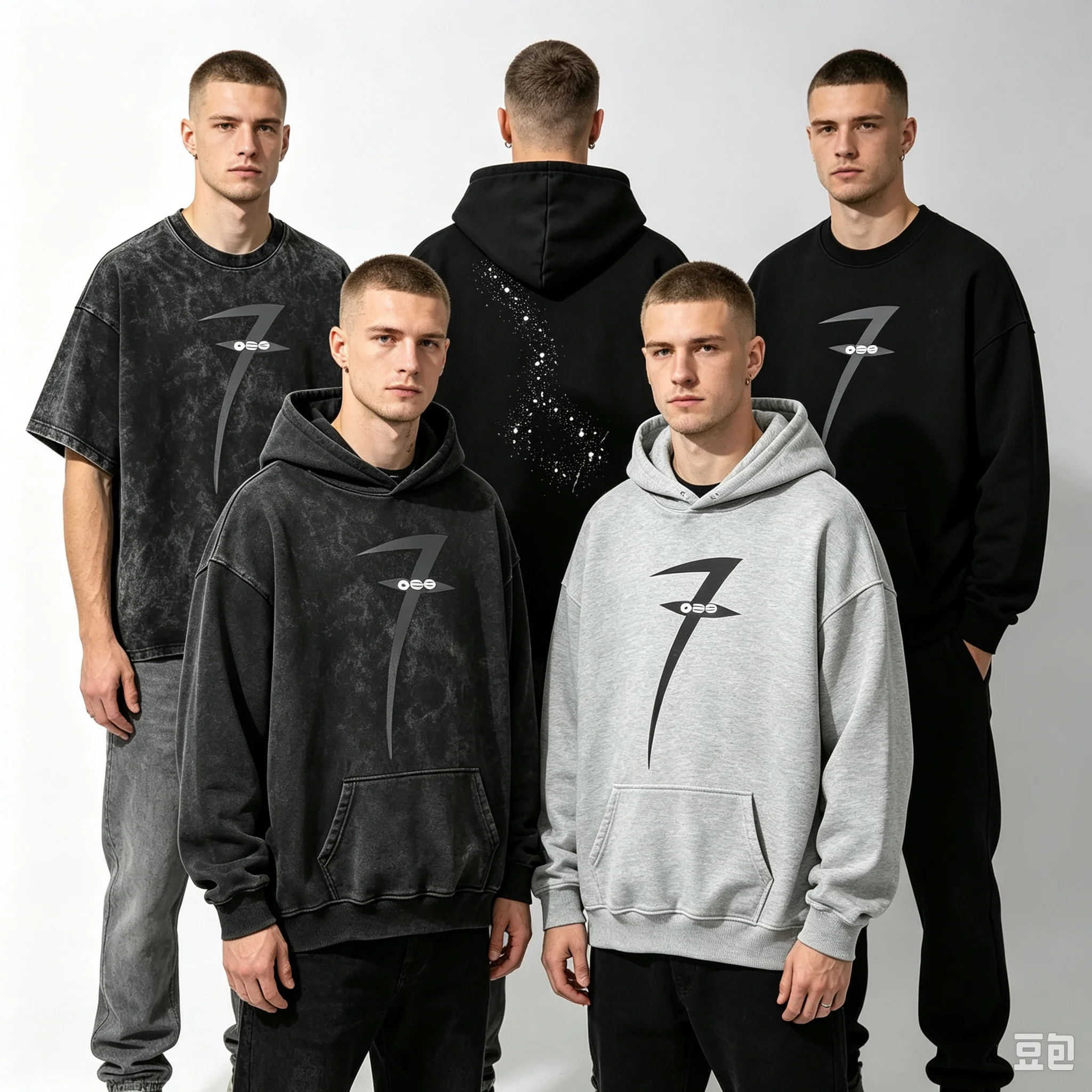 New ARIRANG Style Spring And Autumn Round Black Neck Pullover Hoodie Hooded Pullover Jacket Unisex Couple Fan Gift
