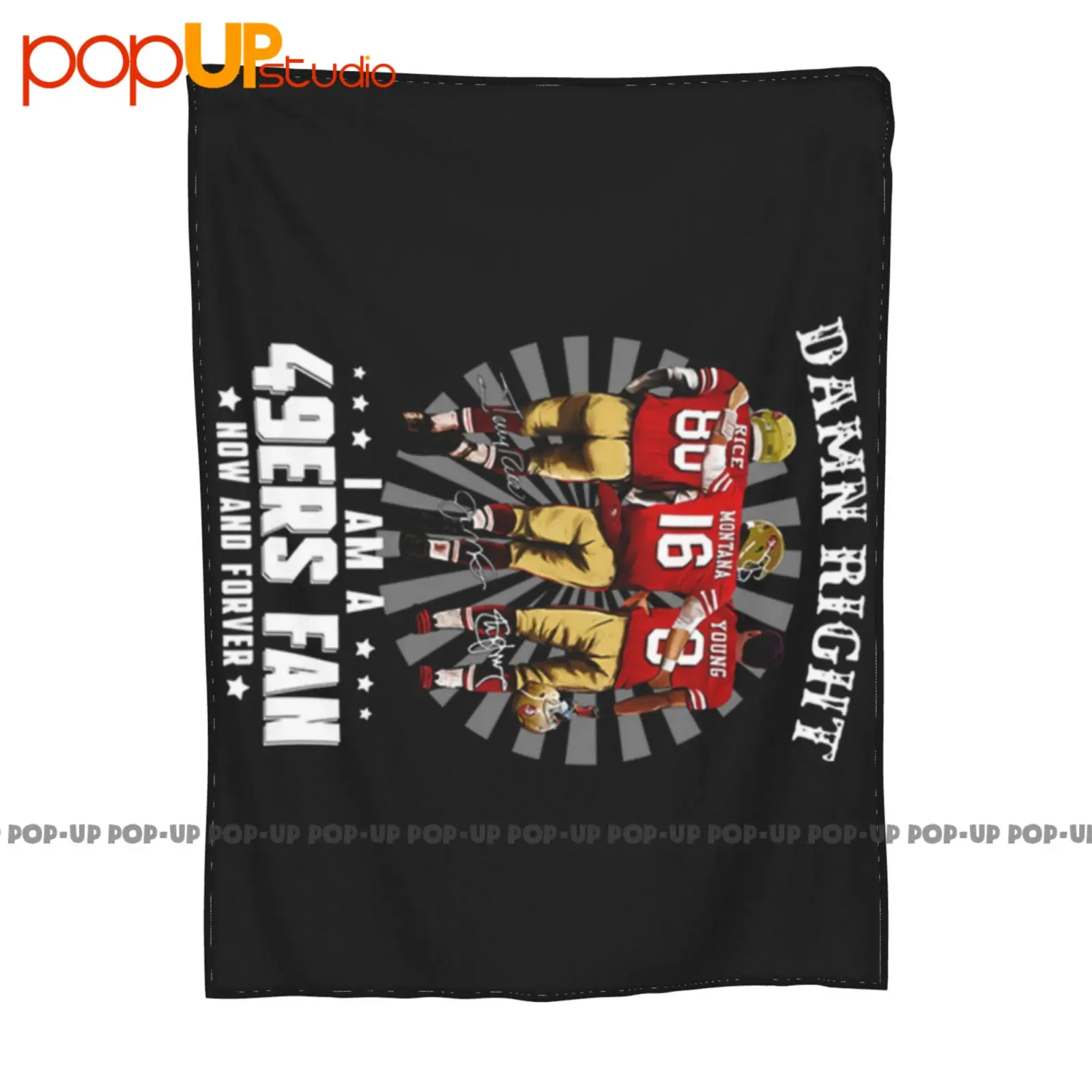 Damn Right I Am A 49Ers Fan Now And Forever Signatures Ultra-Soft Blanket Quilt Winter Sofa Cover Bed Covers
