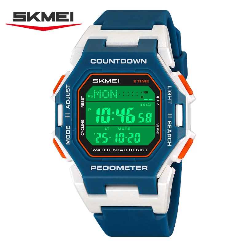 SKMEI 2596 Fashion Military Sports Watch 3D Pedometer Chronograph Luminous Digital Electronic New Watches for Man Reloj Hombre
