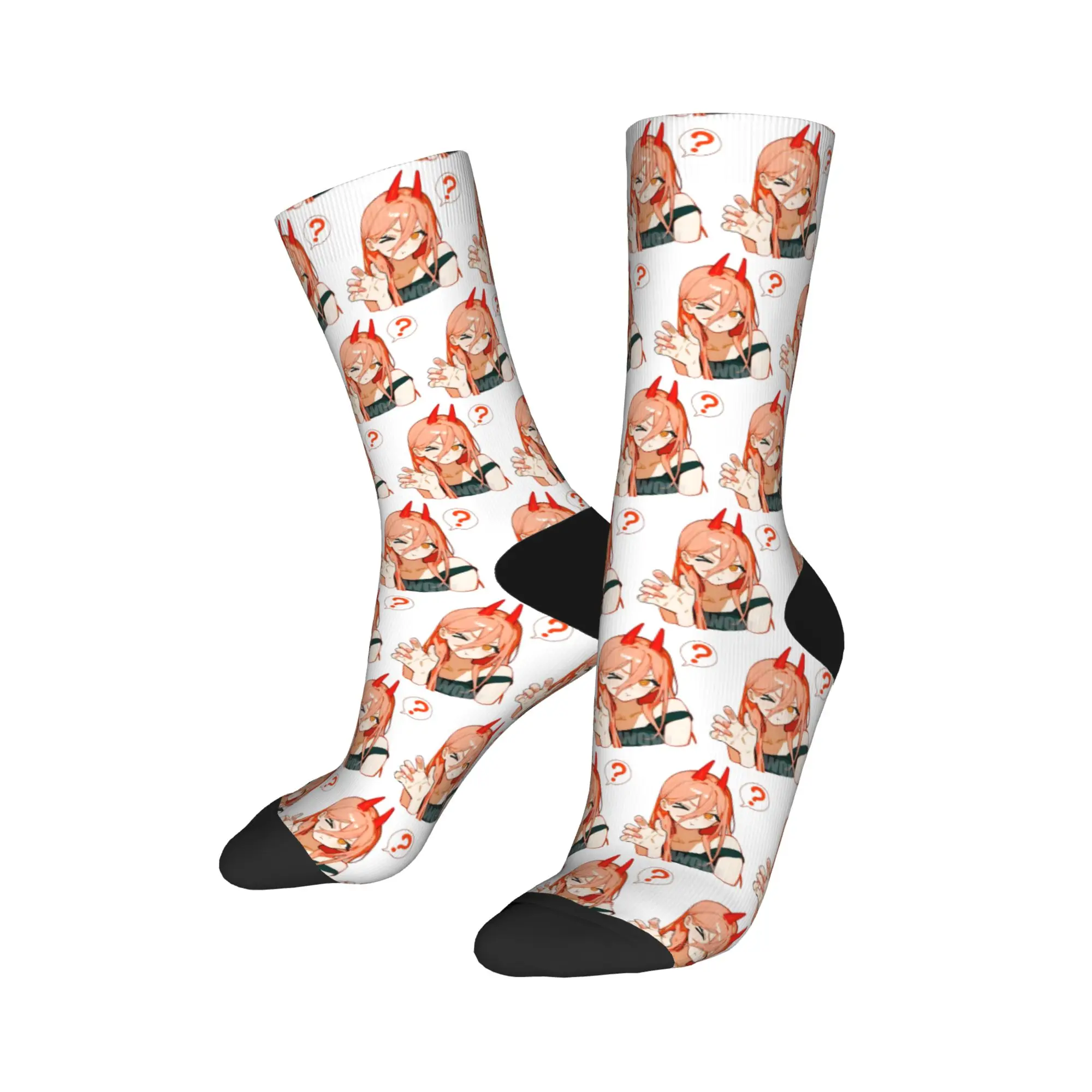 Chainsaws Man Stockings Mark power  Pattern Casual Socks Winter Anti Skid Socks Men Outdoor Sports Comfortable Socks