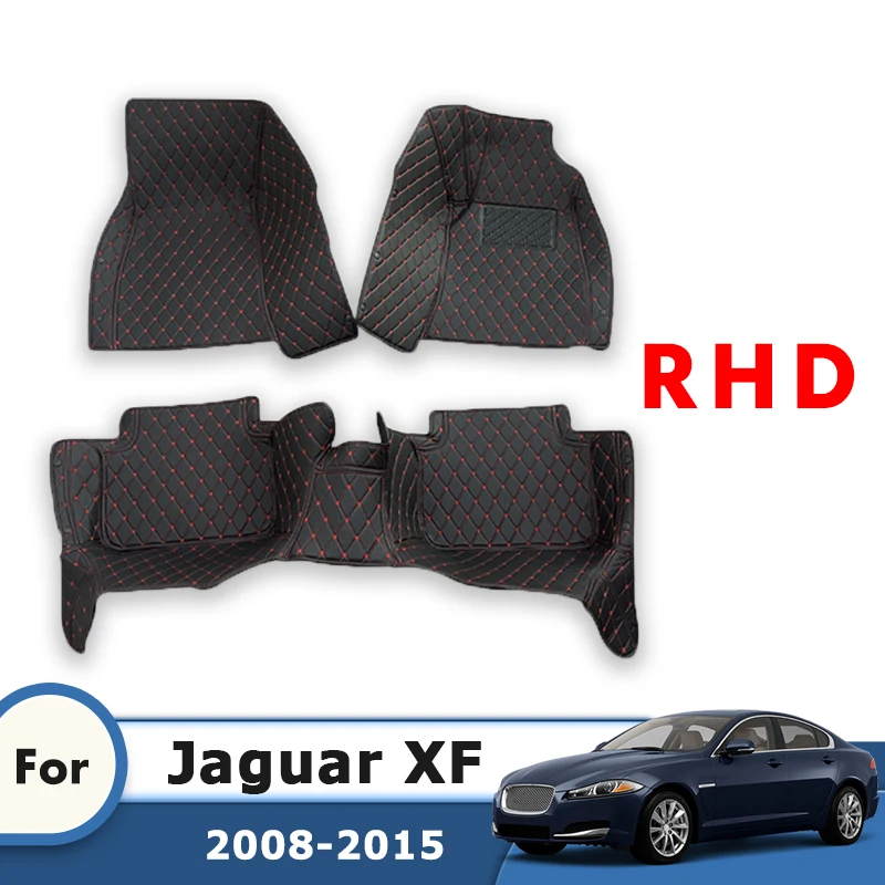 

Автомобильные коврики с правым рулем для Jaguar XF 2015 2014 2013 2012 2011 2010 2009 2008, ковры на заказ, автоаксессуары, внутренние подушечки для ног, коврики