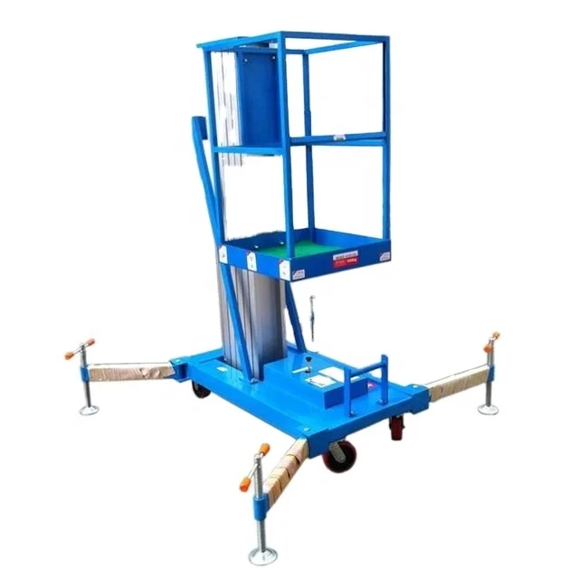 Single Column Aluminum Mobile Lift with Swivel Casters for Flexible Indoor Outdoor Work