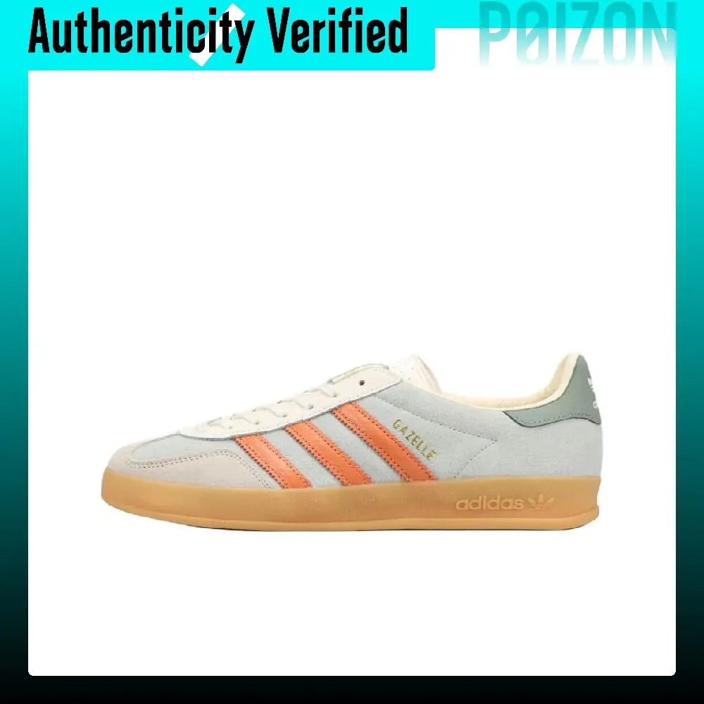 Adidas Originals GAZELLE INDOOR Low top Skateboard Shoes Unisex Gray White JQ0011