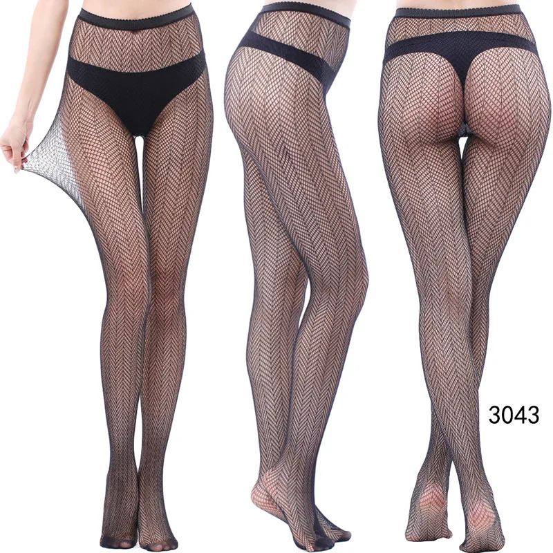 Neuartige Übergrößen-Netzstrumpfhose Sexy Hohle Spitzenstrümpfe Schwarze Overknee-Strümpfe für Damen Dessous – Detail 16